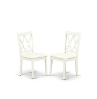 East West Furniture Dining Room Set Linen White