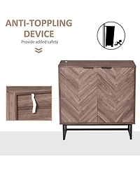 Homcom Double Door Storage Cabinet w/ Adjustable Shelf Sideboard Console Table