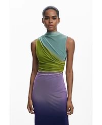 Desigual Women's Gradient tulle midi dress