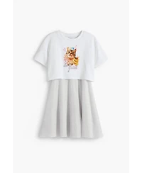 Desigual Girls Girls's 2-in-1 cat dress