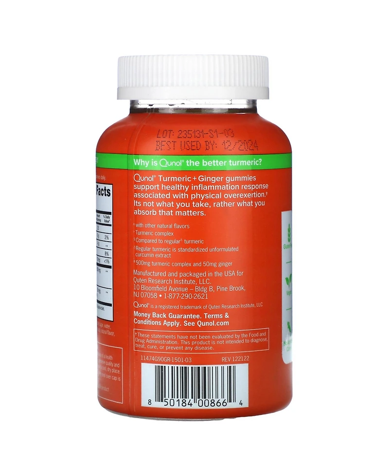 Qunol Turmeric + Ginger Rich Tangerine