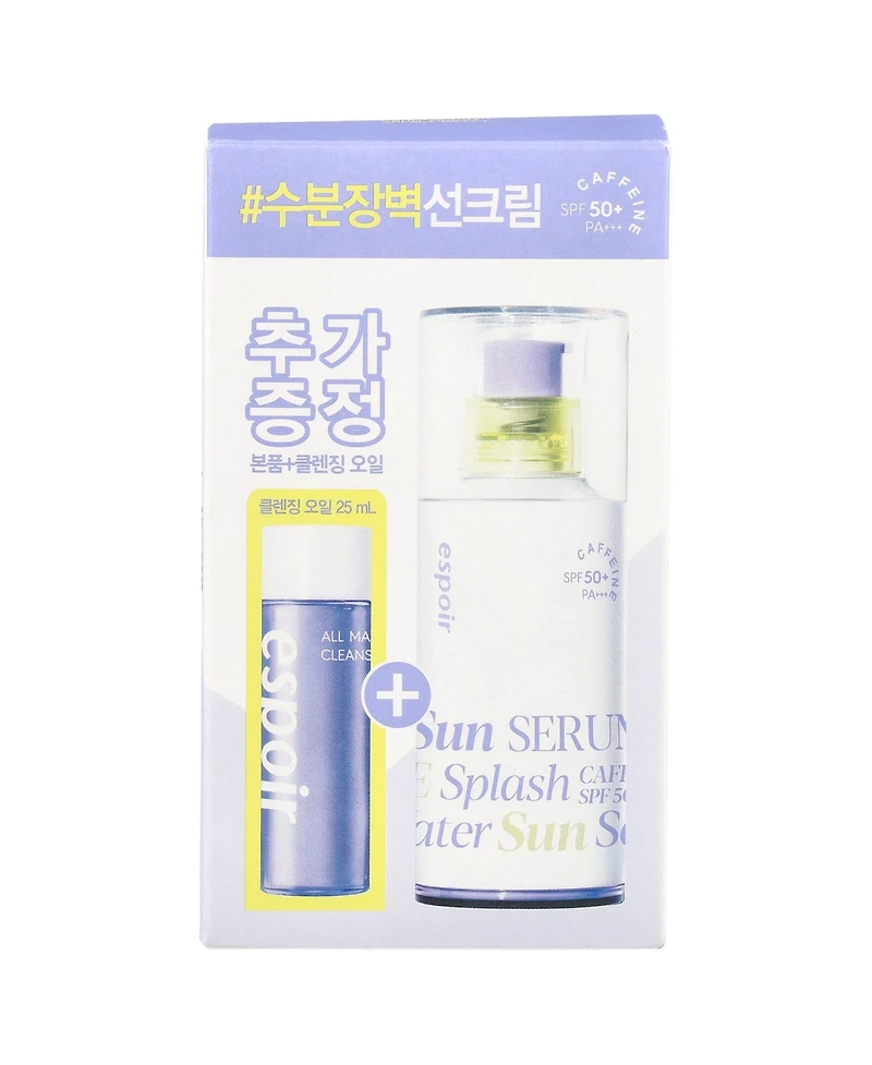 Espoir Water Splash Sun Serum Spf 50+ Pa+++ & All Makeup Cleansing Oil