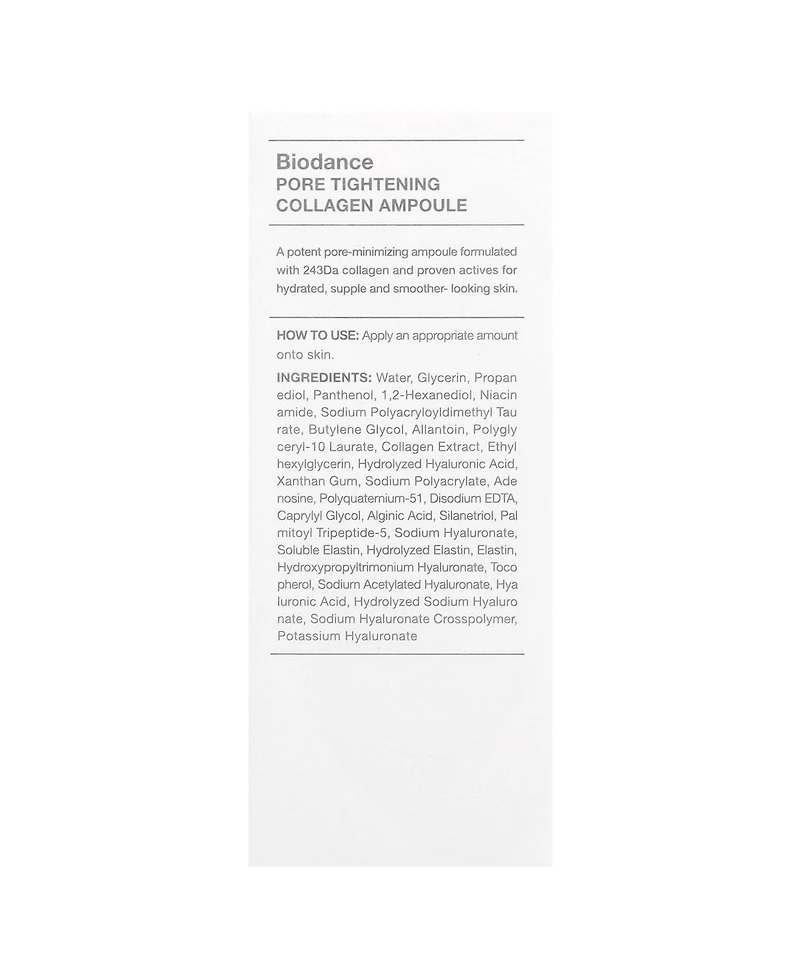 Biodance Pore Tightening Collagen Ampoule