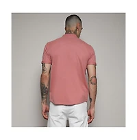 Campus Sutra Men's Salmon Pink Basic Shirt