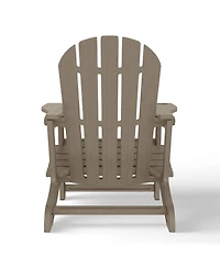 WestinTrends Tool-Free Assembly Outdoor Patio Hdpe Plastic Adirondack Chair with Cup Holder