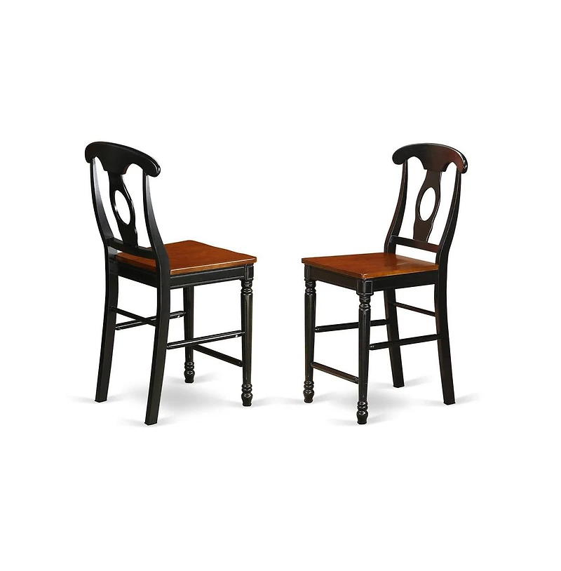 East West Furniture 3 Pc pub Table set - Small Kitchen Table and 2 counter height stool