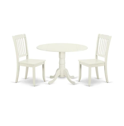 East West Furniture Dining Room Set Linen White
