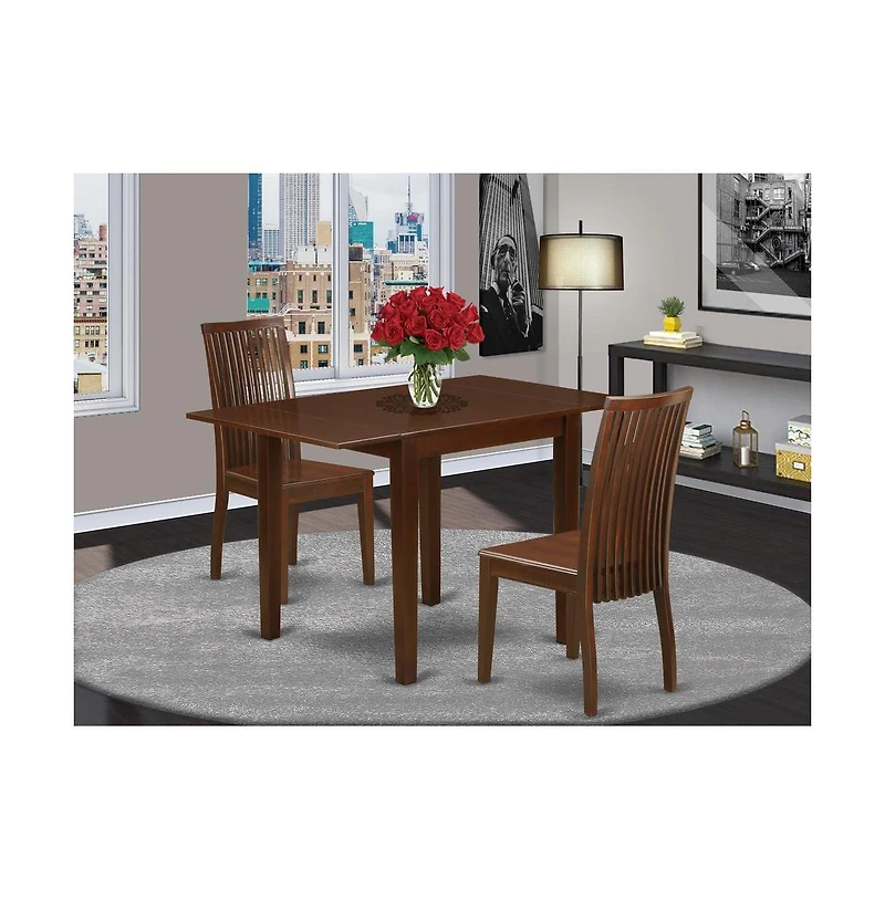 East West Furniture Dining Room Set Mahogany