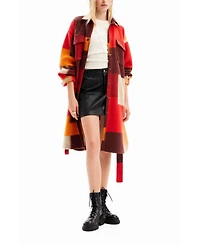 Desigual Women's Checked overshirt coat