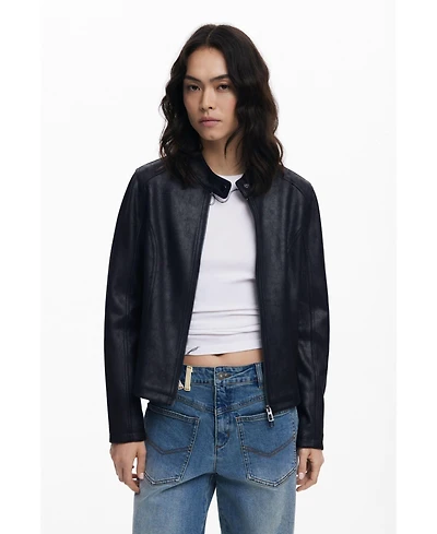 Desigual Women's Combined faux leather jacket