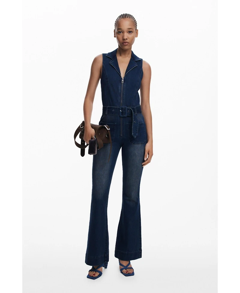 Desigual Women's Flared denim jumpsuit
