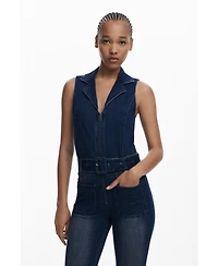 Desigual Women's Flared denim jumpsuit