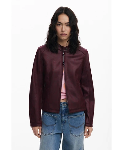 Desigual Women's Combined faux leather jacket