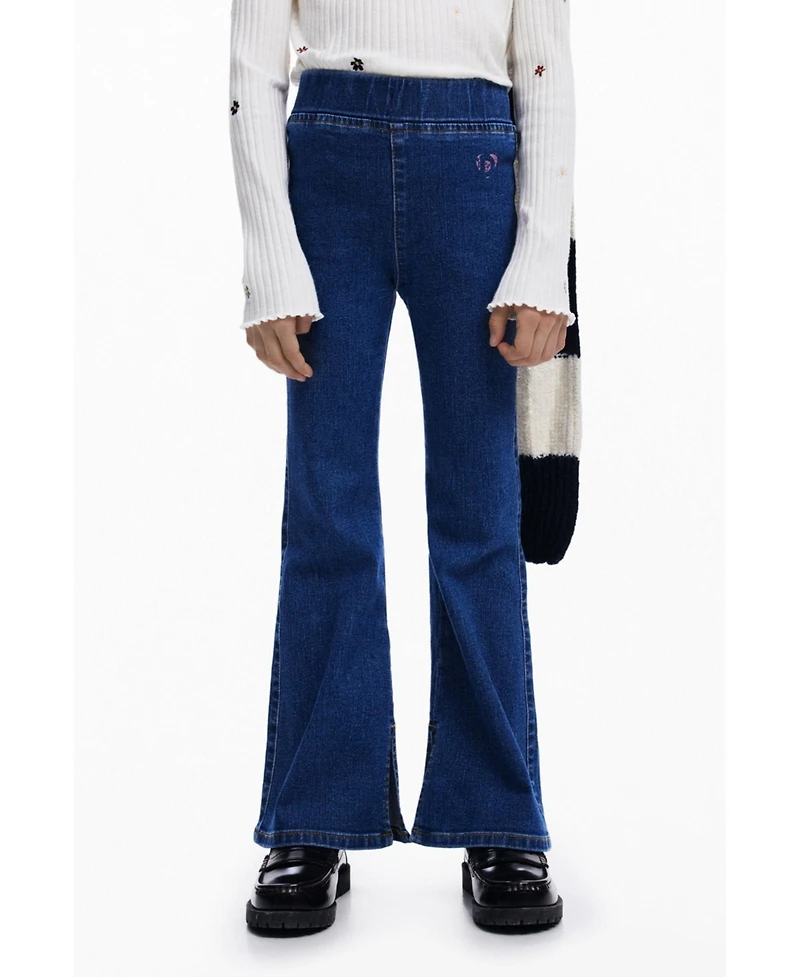 Desigual Girls's Flared denim-effect leggings