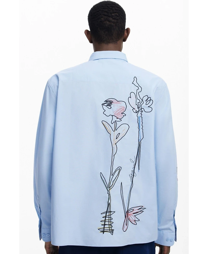 Desigual Men's Long-sleeve shirt with embroidery