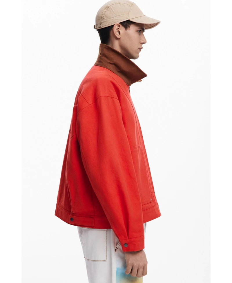 Desigual Men's Contrast collar jacket