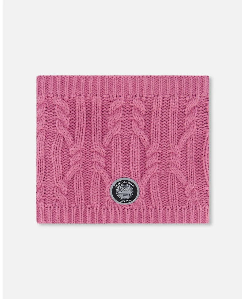 Deux par Girl Lined Winter Neckwarmer Purple - Toddler|Child