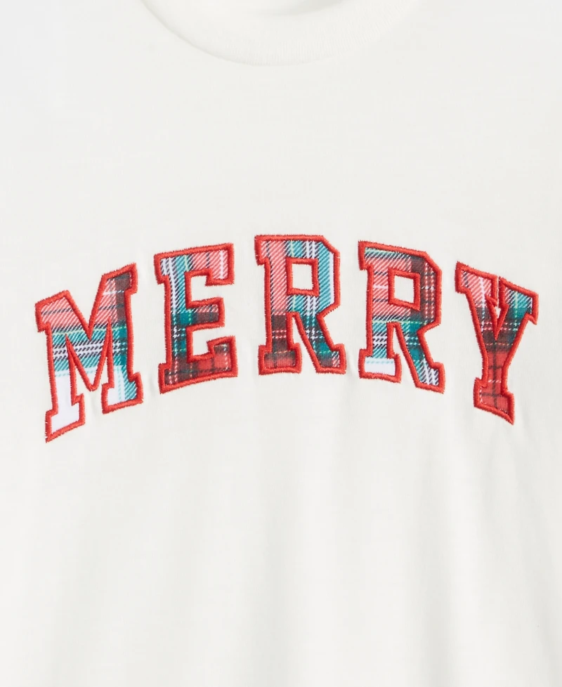 Holiday Lane Kids 2T-16 Merry Applique Tee, Macy's Exclusive