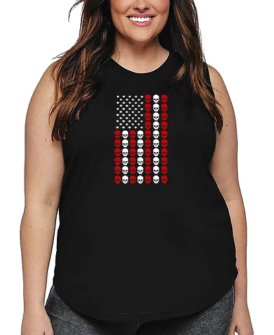La Pop Art Plus Skull Flag Tank Top