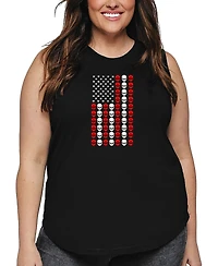 La Pop Art Plus Skull Flag Tank Top