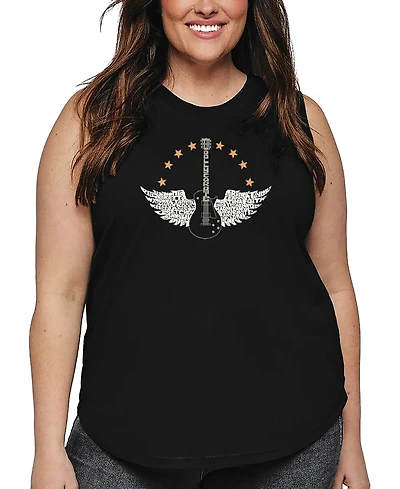 La Pop Art Plus Country Female Singers Word Tank Top