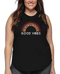 La Pop Art Plus Good Vibes Word Tank Top