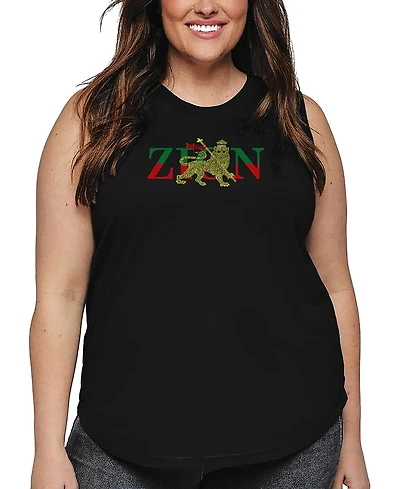 La Pop Art Plus Zion One Love Word Tank Top