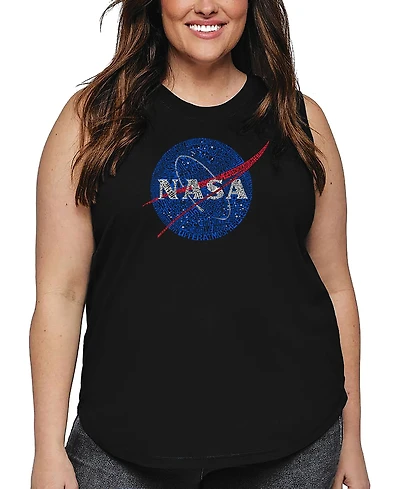 La Pop Art Plus Nasa's Most Notable Missions Word Tank Top