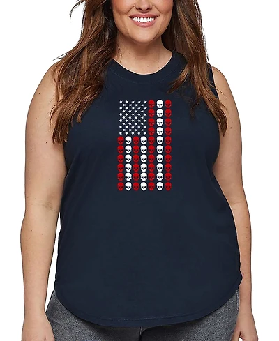 La Pop Art Plus Skull Flag Tank Top