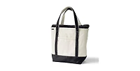 Lands' End Medium 5 Pocket Zip Top Canvas Tote Bag