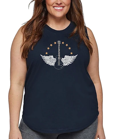 La Pop Art Plus Country Female Singers Word Tank Top