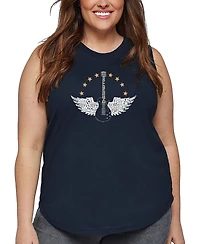La Pop Art Plus Country Female Singers Word Tank Top