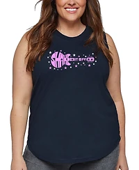 La Pop Art Plus Shake it Off Word Tank Top