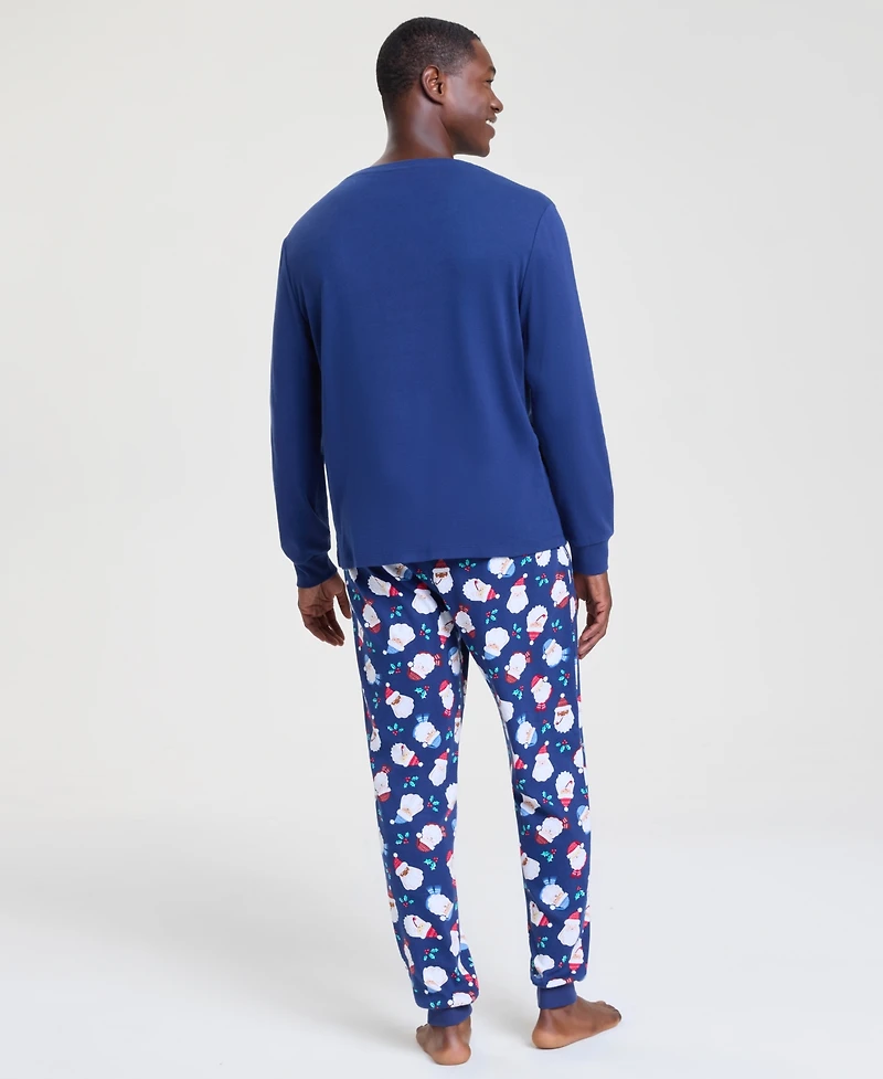 Holiday Lane's Men's Santas Matching Family Pajamas Set, Created for Macy's