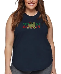 La Pop Art Plus Zion One Love Word Tank Top