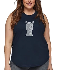 La Pop Art Plus Alpaca Word Tank Top