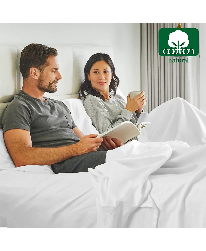 Soft 400 Thread Count 100% Cotton Deep Pocket Queen Fitted Sheet Only by California Design Den