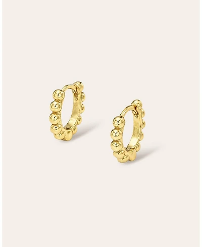 Zoe Lev Beaded Huggie Earrings
