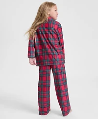 Holiday Lane Little & Big Kids Brinkley Plaid Notch Collar Matching Family Pajamas Set, Created for Macy's