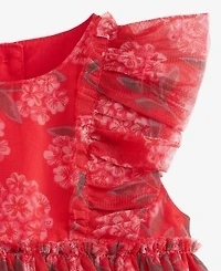 First Impressions Baby Girls 2-Pc. Floral-Print Tulle Dress & Bloomer Set, Macy's Exclusive