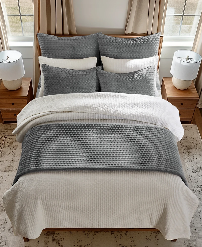 Levtex Velvet Stitch Reversible 3-Pc. Quilt Set, King/California King