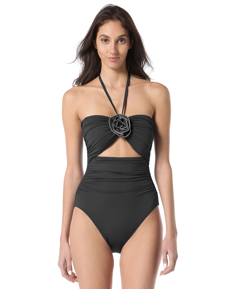 Kate Spade Women's Rosette Bandeau One-Piece Swimsuit