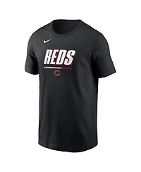 Nike Men's Black Cincinnati Reds 2025 Mlb Speedway Classic Wordmark T-Shirt