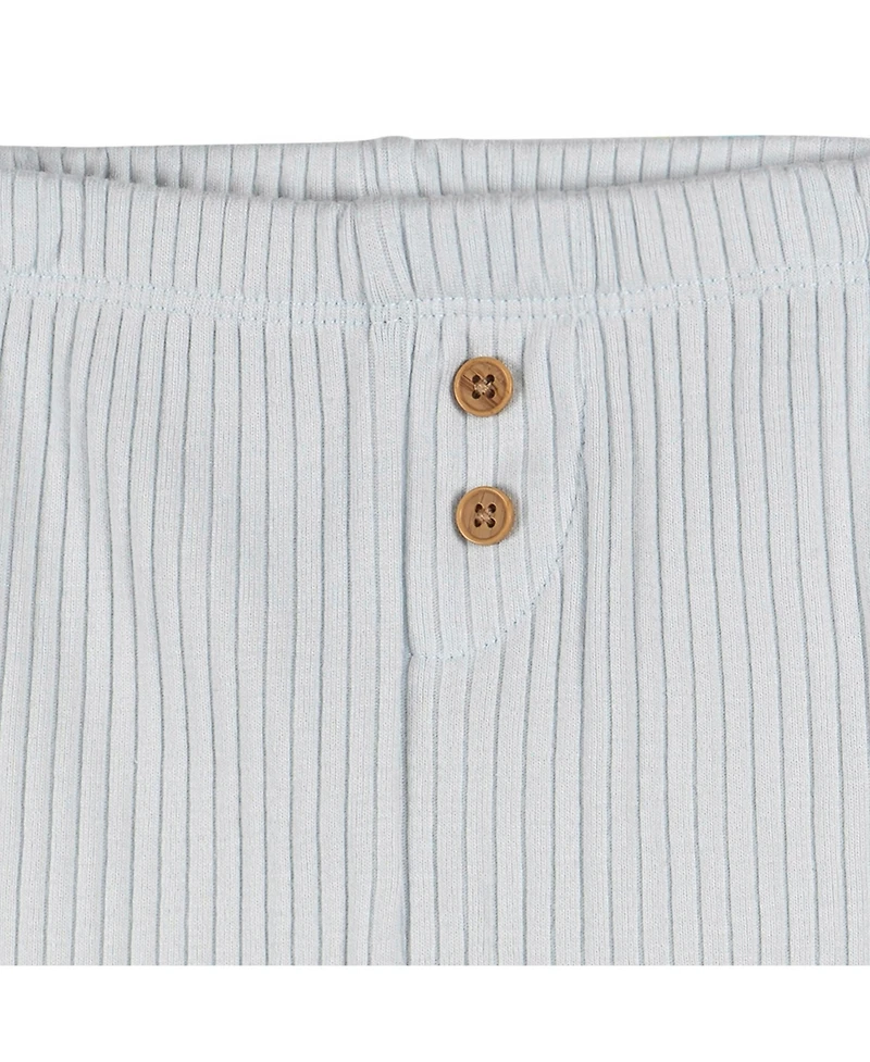 Just Born Baby Boys' 2-Pack Pants, Blue, 3-6 Months