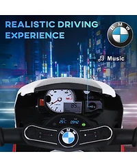 Aosom 6V Kids Motorcycle Licensed Bmw with Headlight, Music,