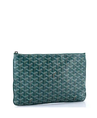 Pre-Owned Goyard Mm Senat Zip Pouch Coated Canvas