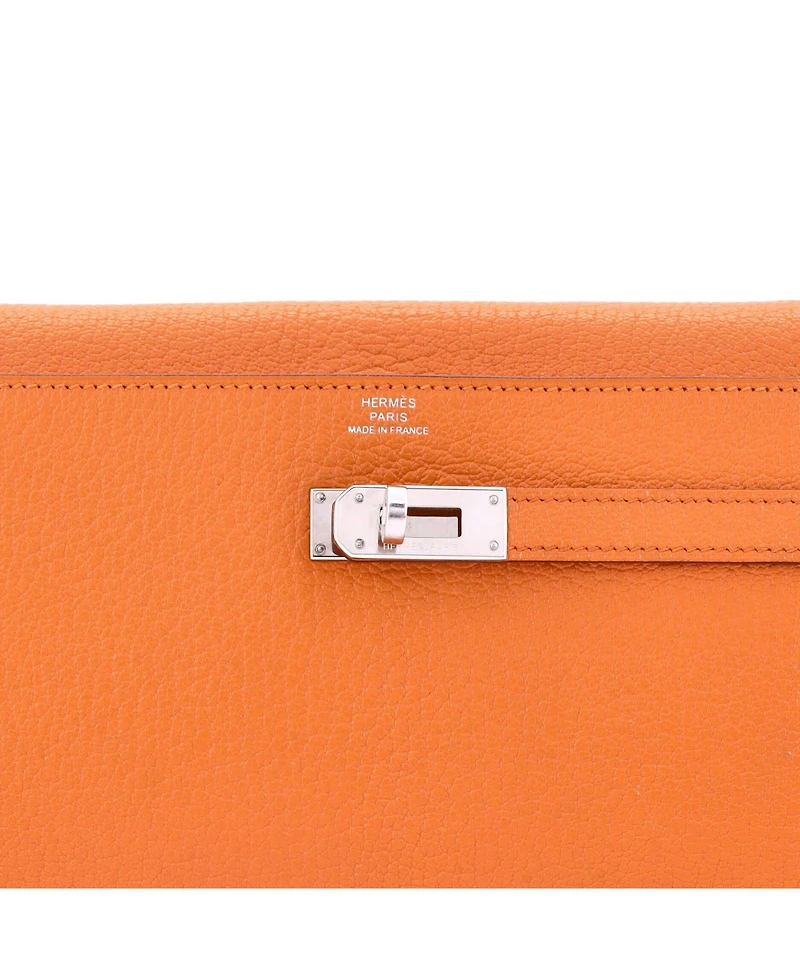 Pre-Owned Hermes Long Kelly Wallet Chevre Mysore