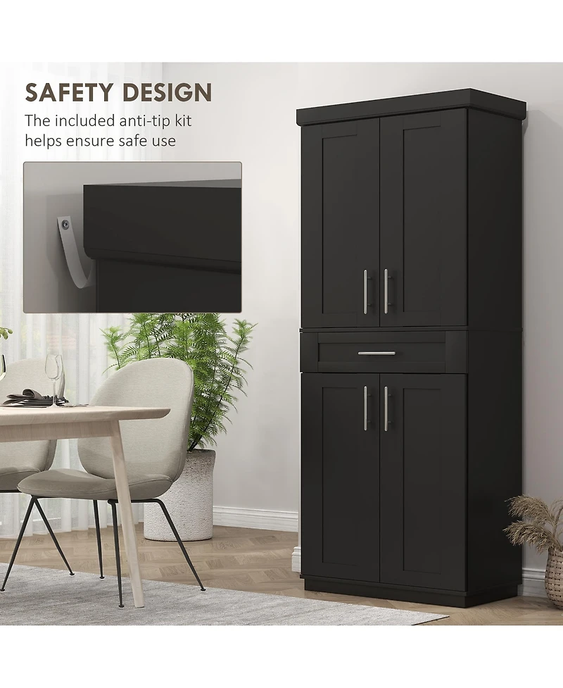 Homcom Kitchen Pantry with Doors and Drawer