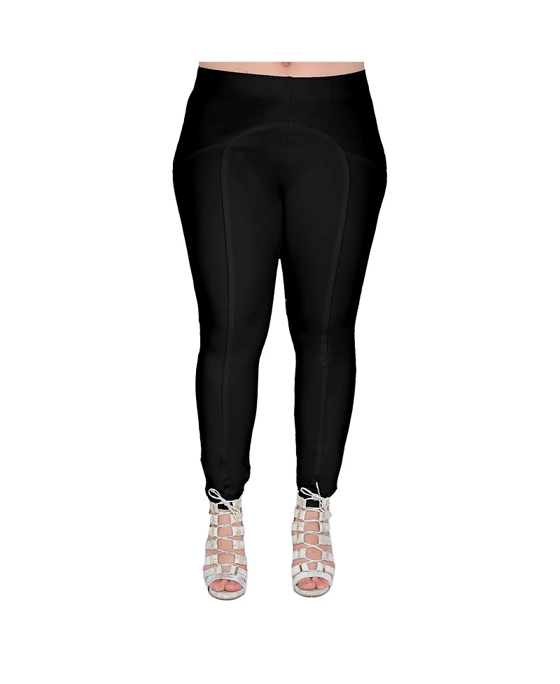 Standards & Practices Plus Ivory Stretch Ponte Skinny Legging Pants