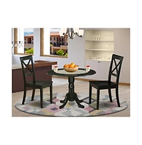 East West Furniture Dining Room Set Black